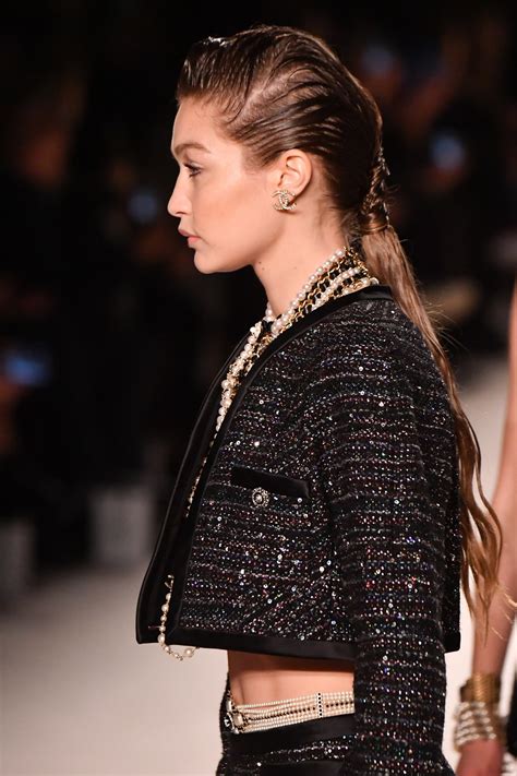 chanel runway hair|chanel photoshoot.